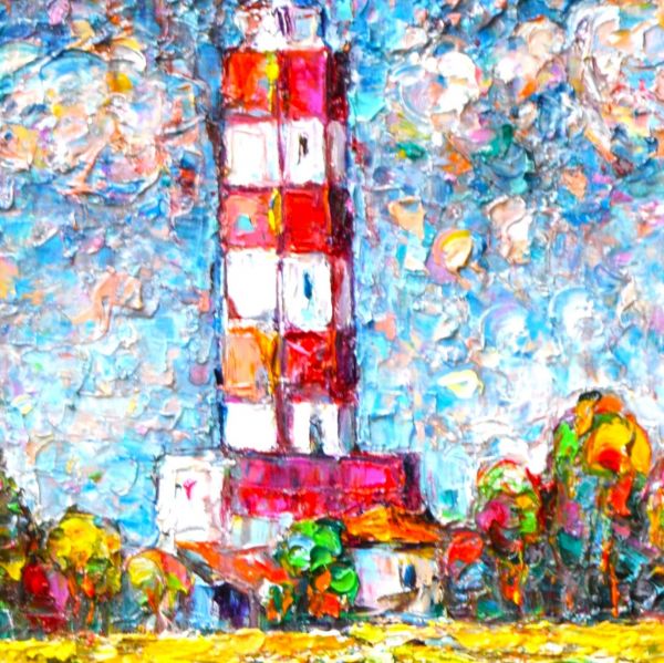 Морски пейзаж фар – фарът на Шабла, 60/50 см - Image 2