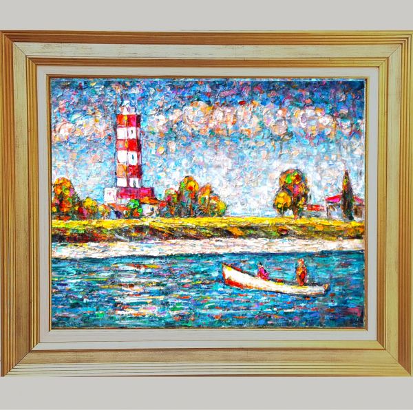 Морски пейзаж фар – фарът на Шабла, 60/50 см - Image 4