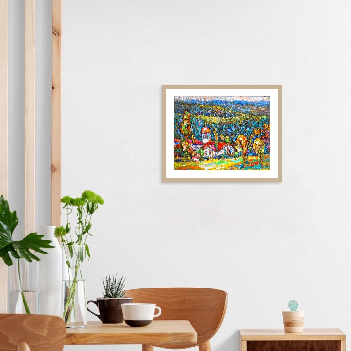 Картина църква Троян – български пейзаж „Храмът“, 40/30 см - Image 12